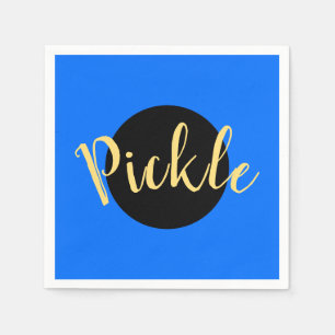 Servilleta De Papel Brillante Blue Black Middle Circle Pickleball Mott