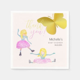 Servilleta De Papel Brillante Como Un Ilustracion De Acuarela Chica