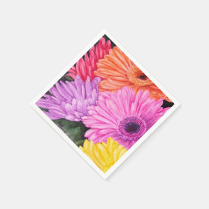 SERVILLETA DE PAPEL BRILLANTE GERBER FLOWERS PAPKINS