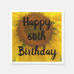Servilleta De Papel Brillante girasol amarillo 60 Papel de cumpleaños 