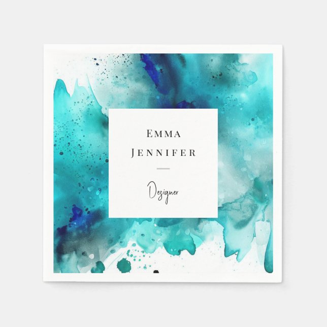 Servilleta De Papel Brillante moderno Resumen Patrón pintado (Anverso)