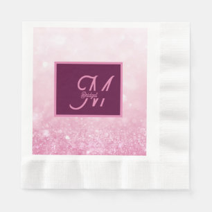 Servilleta De Papel Brillo abstracto degradado femenino rosa de niña