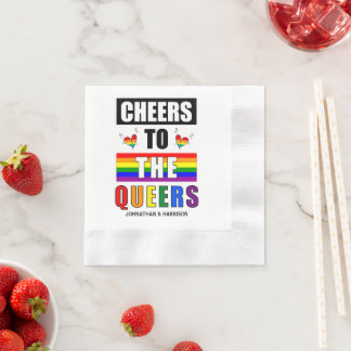 Servilleta De Papel Brindis a los Queers Felicitaciones Personalizadas