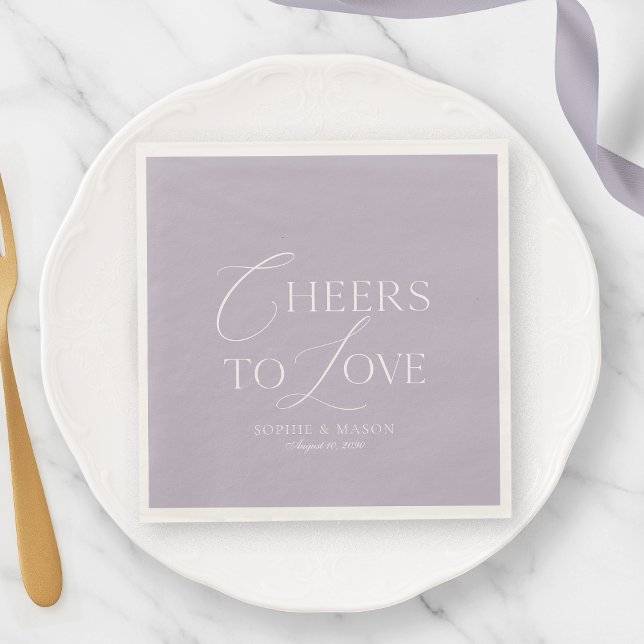 Servilleta De Papel Brindis al Amor Boda Elegante (Subido por el creador)