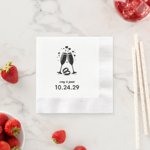 Servilleta De Papel Brindis de Boda