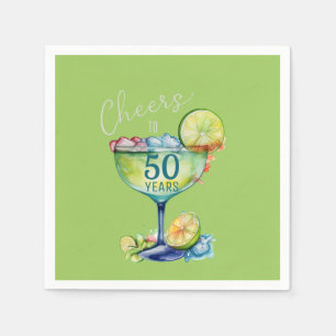 Servilleta De Papel Brindis por 50 años de cumpleaños aniversario