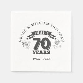 Servilleta De Papel Brindis por 70º aniversario de bodas