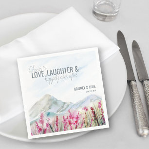 Servilleta De Papel Brindis por el amor Bodas de Montaña Acuarela