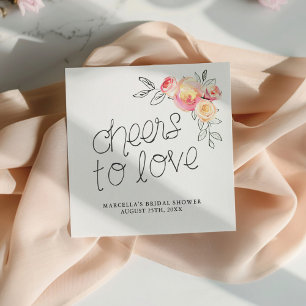 Servilleta De Papel Brindis por el Brunch Nupcial del Amor