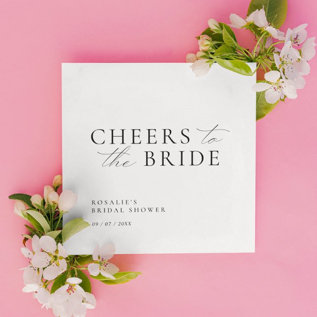 Servilleta De Papel Brindis por la Novia | Elegante Despedida de Solte (Subido por el creador)
