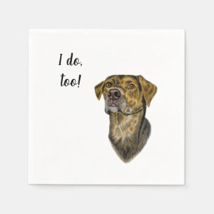 Servilleta De Papel Brindle Dog Personalizado Cocktail Napkin