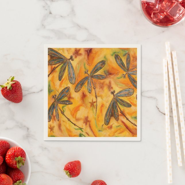 Servilleta De Papel Brisa cálida de vuelo de la libélula (In situ)