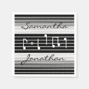 Servilleta De Papel Bristles Musical Notes Personalizado