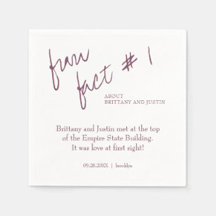 Servilleta De Papel Brittany Moderno Plum Purple Fun Fact #1 Boda