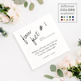 Servilleta De Papel Brittany Simple Black White Fun Fact #1 Cóctel