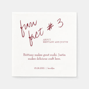 Servilleta De Papel Brittany Simple Burgundy Fact #3 Boda