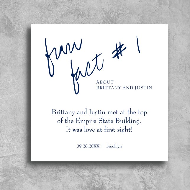 Servilleta De Papel Brittany Simple Navy Blue Fun hecho #1 Boda (Subido por el creador)