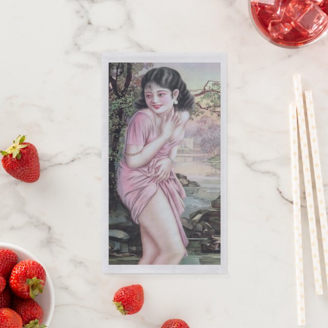 Servilleta De Papel Broma en un oasis de transmisión por Chica de Chin (In situ)