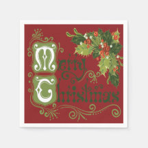 Bromas alegres de Holly con fondo rojo