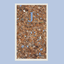 Servilleta De Papel Bronce de vidrio dorado con iniciales