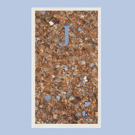 Servilleta De Papel Bronce de vidrio dorado con iniciales