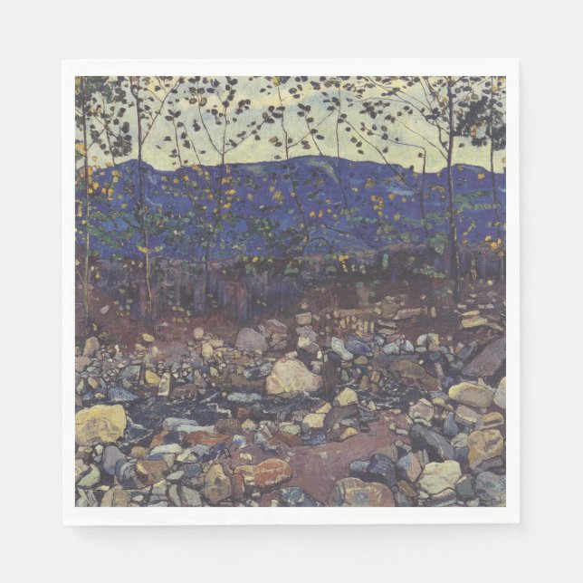 Servilleta De Papel Brook forestal en Leissigen, Suiza (Paisaje) (Anverso)