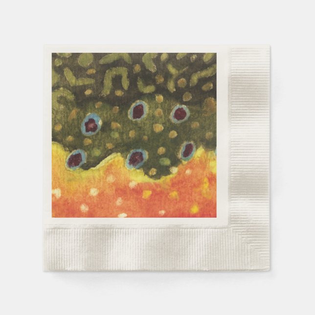 Servilleta De Papel Brook Trout (Anverso)