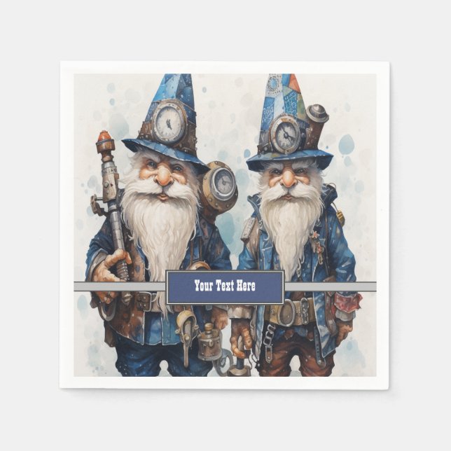 Servilleta De Papel Brothers Twins Partners Steampunk (Anverso)