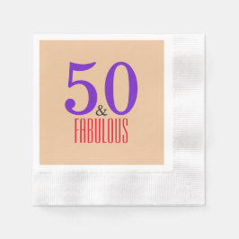 Servilleta De Papel Brown 50 Y Fabuloso Cumpleaños