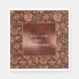 Servilleta De Papel Brown Boho Floral