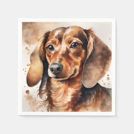 Servilleta De Papel Brown Dachshund