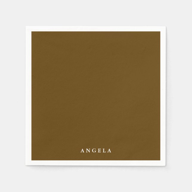 Servilleta De Papel Brown Personalized Name (Anverso)