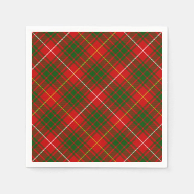 Servilleta De Papel Bruce tartan green plon (Anverso)