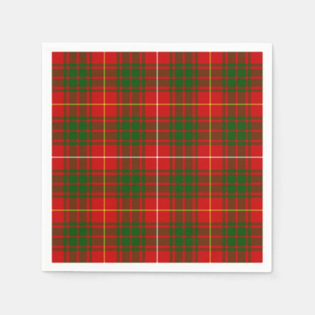 Servilleta De Papel Bruce tartan green plon (Anverso)