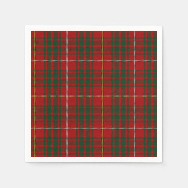 Servilleta De Papel Brue Clan Tartan Plaid Paper Napkins (Anverso)