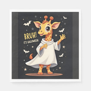 Servilleta De Papel Bruh Es Halloween Divertido Giraffe Fantasma Dabbi