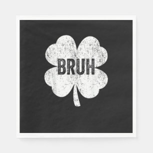 Servilleta De Papel Bruh Meme Shamrock Funny St Patricks Day Adolescen