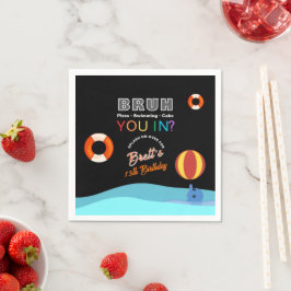 Servilleta De Papel Bruh Pool Party Birthday