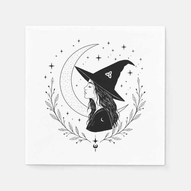 Servilleta De Papel Bruja (Anverso)