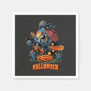 Servilleta De Papel Bruja aterradora en una habitación