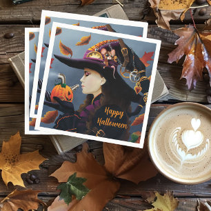 Servilleta De Papel Bruja de calabaza Steampunk
