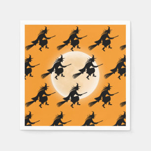 Servilleta De Papel Bruja de cumpleaños de Halloween para niños