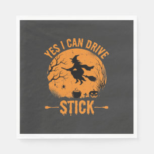 Servilleta De Papel Bruja de Halloween Drive Stick Gráfico_1