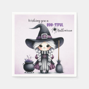 Servilleta De Papel Bruja de Halloween Hechicería Brujos Castillo