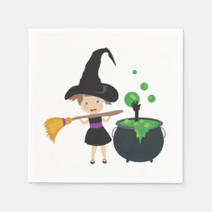 Servilleta De Papel Bruja de Halloween linda