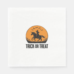 Servilleta De Papel Bruja de Halloween Truco o Trato Luna Vintage_1