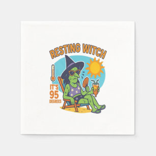 Servilleta De Papel Bruja de reposo - Premium Summerween