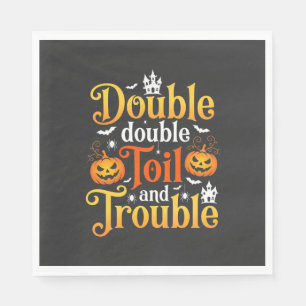 Servilleta De Papel Bruja Doble Doble Trabajo y Problema de Halloween
