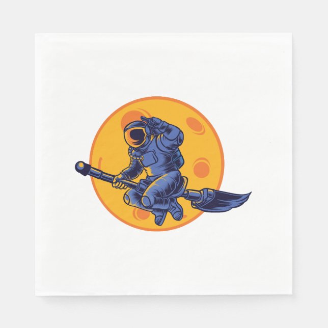 Servilleta De Papel Bruja espacial (Anverso)