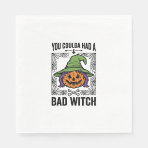 Servilleta De Papel Bruja Mala Halloween Divertido Calabaza Bruja_1